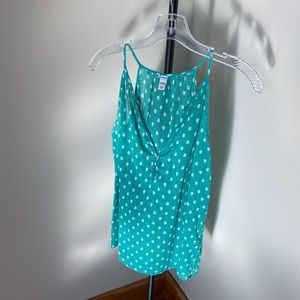 Old Navy Flowy Tank Top Blue/Green XS